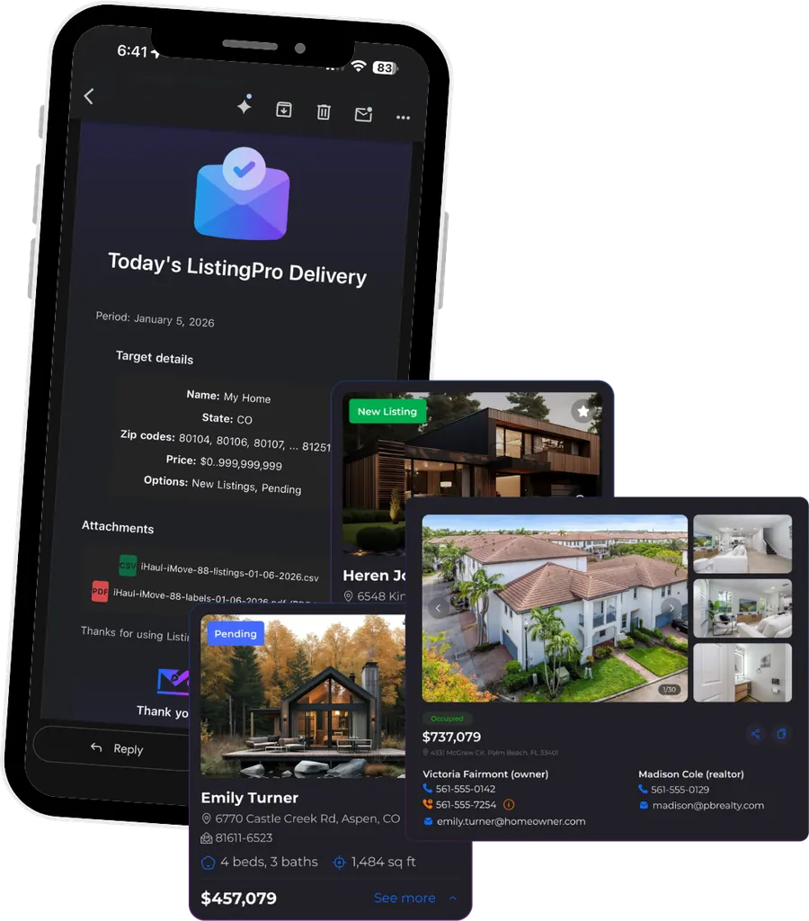 ListingPro delivery and market data preview