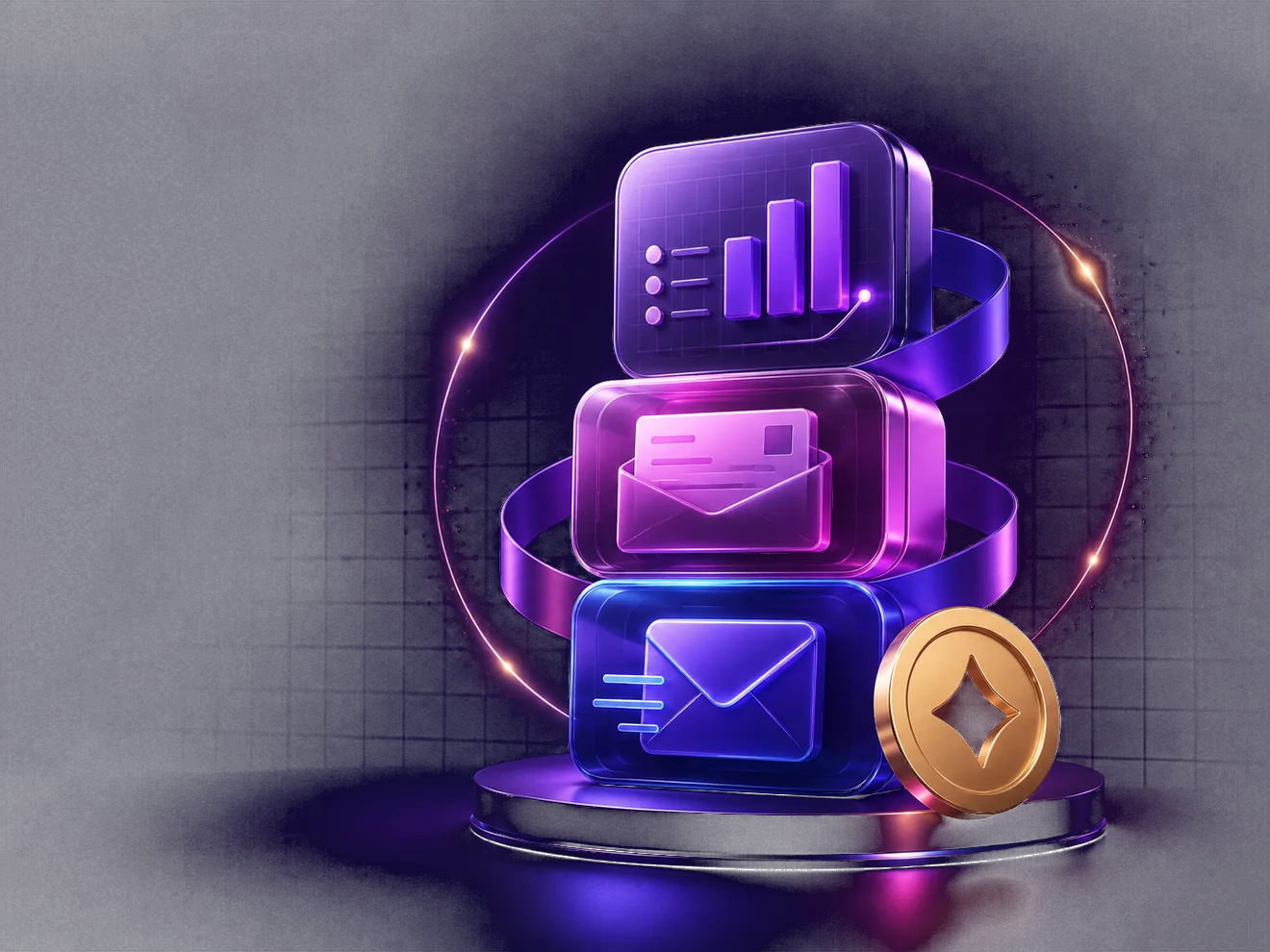 Stacked listing data, direct mail, and cold email campaign workflows